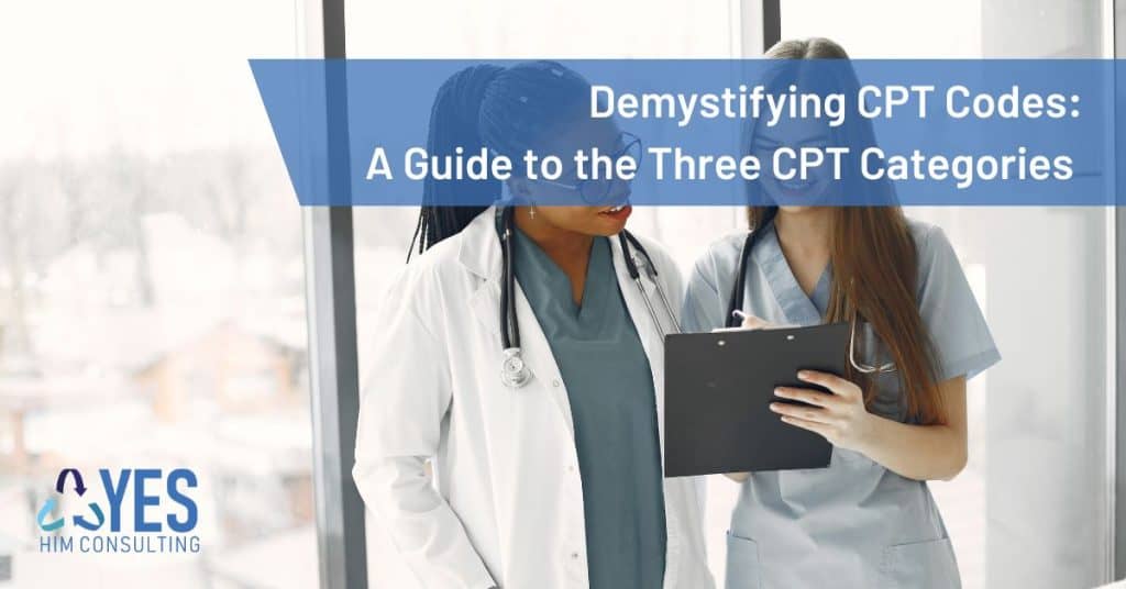three cpt code categories