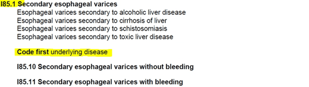 ICD 10 code for cirrhosis